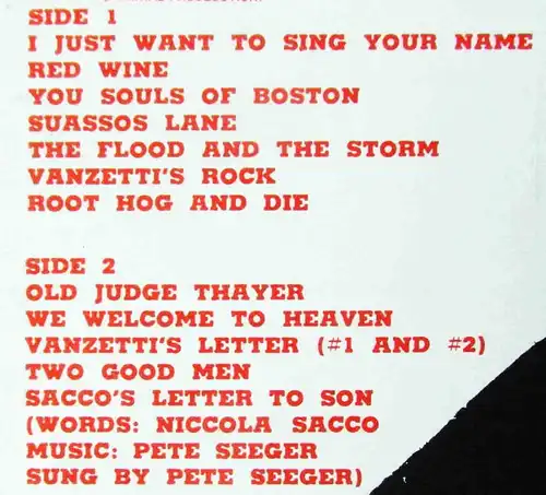 LP Woody Guthrie: Ballads of Sacco & Vanzetti (Folkways FH 5485) US 1965