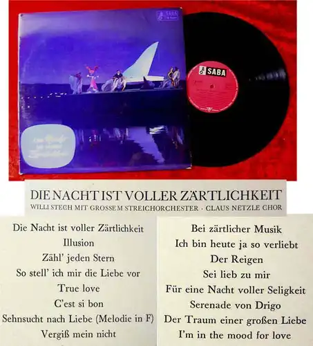 LP Willi Stech: Die Nacht ist voller Zärtlichkeit Saba