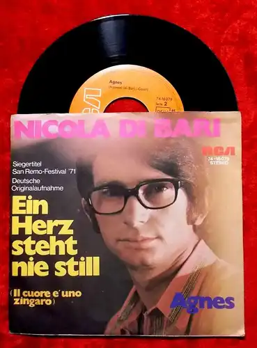 Single Nicola Di Bari: Ein Herz steht nie still (RCA 74-16 079) D 1971