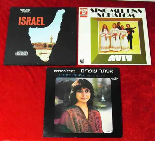 3 Langspielplatten ISRAEL - ESTHER OFARIM  - Vinylsammlung -