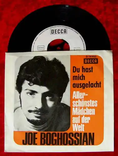 Single Joe Boghossian: Allerschönstes Mädchen auf der Welt (Decca D 19 933)Promo