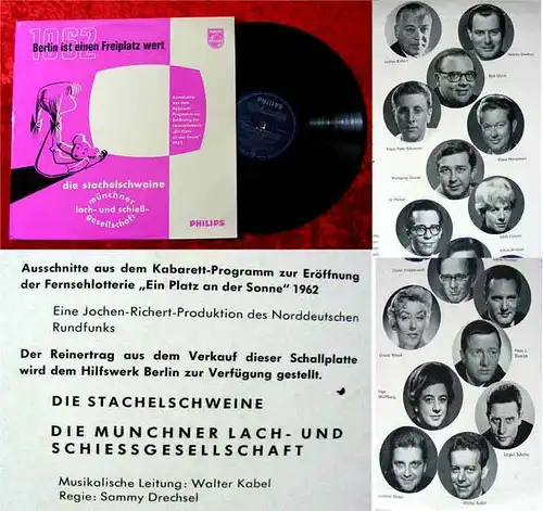 LP Münchner Lach-& Schießg./Stachelschweine 1962 Berlin ist einen Freiplatz wert