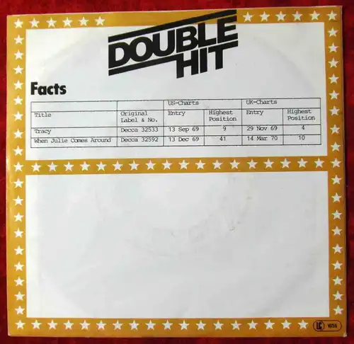 Single Cuff Links: Tracy / When Julie Comes Around (MCA 101 835-100) Double Hit