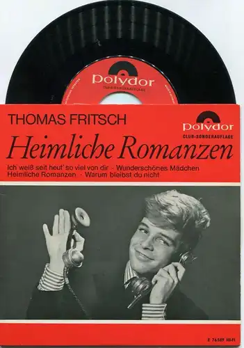 EP Thomas Fritsch: Heimliche Romanzen (Polydor E 76 589) D 1964 Clubauflage