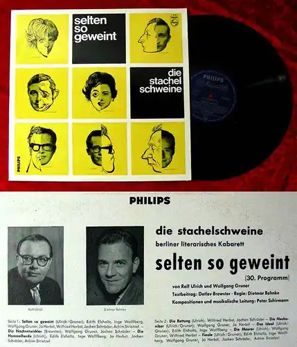 LP Stachelschweine: Selten so geweint (Philips P 48 029 L) D 1963
