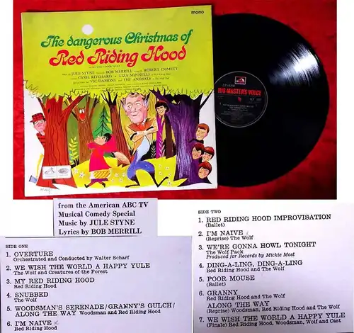 LP Dangerous Christmas of Red Riding Hood (HMV Mono CLP 1937) UK 1965