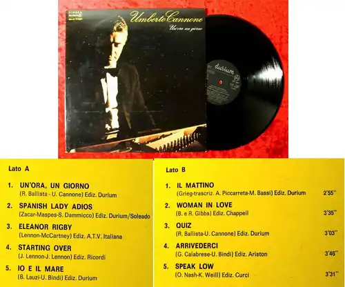 LP Umberto Cannone: Un´Ora Un Giorno (Durium 77 422) I 1981