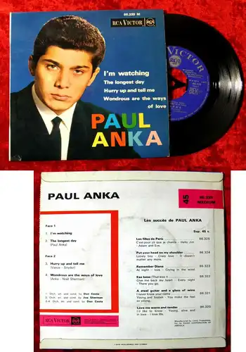 EP Paul Anka: I´m Watching + 3 (RCA Victor 86 339 M) F 1963