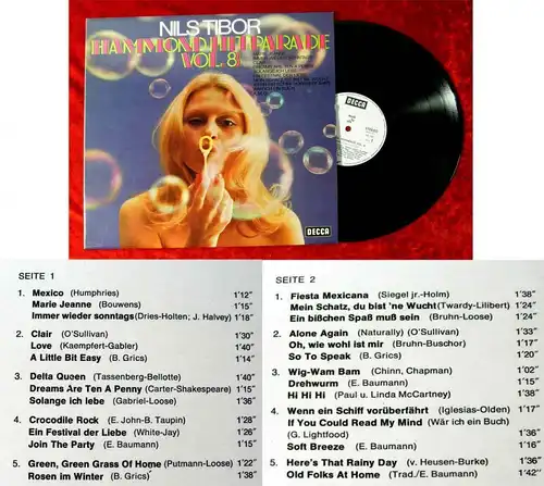 LP Nils Tibor: Hammond Hitparade Vol. 8 (Decca ND 783) D 1973 Promo