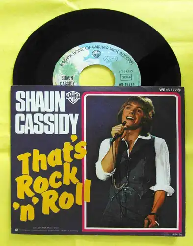 Single Shaun Cassidy: That´s Rock´n Roll (Warner Bros. WB 16 777) D 1976