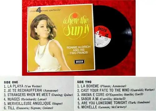 LP Ronnie Aldrich Where the sun is Decca Phase 4 1966