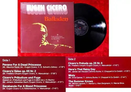 LP Eugen Cicero: Balladen (Intercord INT 145.015) D 1979