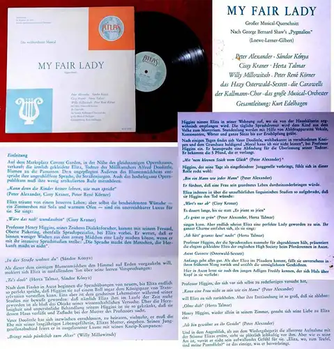 LP My Fair Lady (Atlas 6214) mit Peter Alexander Cissy Kraner Peter Rene Körner