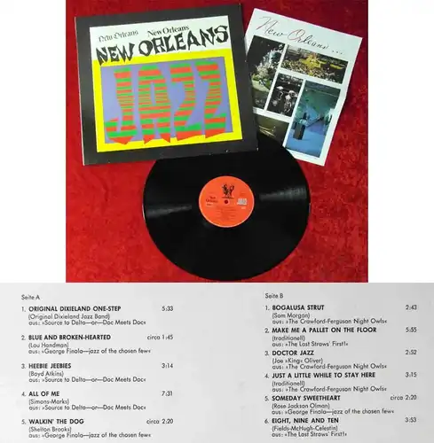 LP New Orleans Jazz ((DGG 108 815) herausgegeben vom New Orleans Jazz Museum