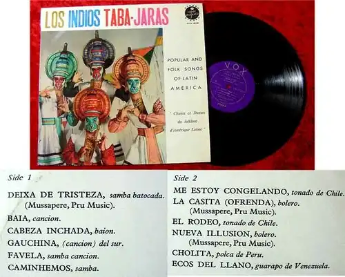 LP Los Indios Tabajaras Popular and Folk Songs of Latin