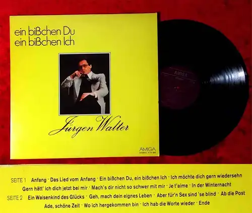 LP Jürgen Walter: Ein bißchen Du - ein bißchen Ich (Amiga 855 648) DDR 1979