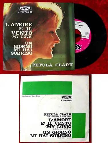 Single Petula Clark: L´Amore e il vento / Un Giorno mi hai sorriso (Vogue) I 62