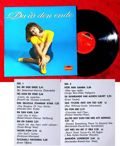 LP Lill Lindfors: Du ar den ende (Polydor LPHM 46 258) Schweden 1967