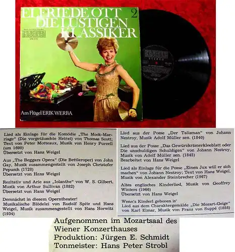 LP Elfriede Ott: Die lustigen Klassiker 2 (Amadeo SPR 3172) A