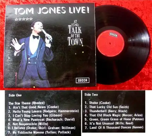 LP Tom Jones Live at Talk of the Town 1967