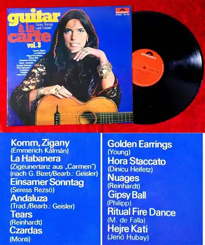 LP Ladi Geisler: Guitar á la Carte Vol. 3 Gypsy Songs (Polydor 2371 004) D 1970