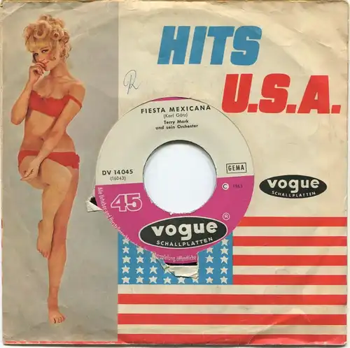 Single Terry Mark: Fiesta Mexicana / Blue Jean Party (Vogue DV 14045) D 1963