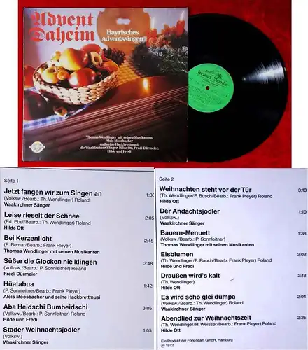 LP Advent Daheim - Bayerisches Adventssingen (Heimat-Melodie CL 29729) D 1980