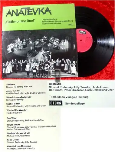 LP Anatevka Deutsche Premierenbesetzung Shmuel Rodensky