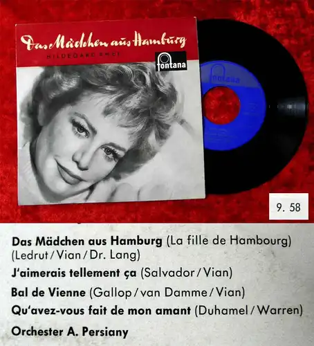EP Hildegard Knef: Das Mädchen aus Hamburg (Fontana 460 592 TE) D 1958