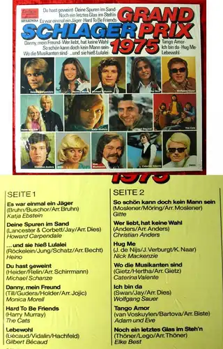 LP Schlager Grand Prix 1975 (EMI F 65 407) Sonderpressung