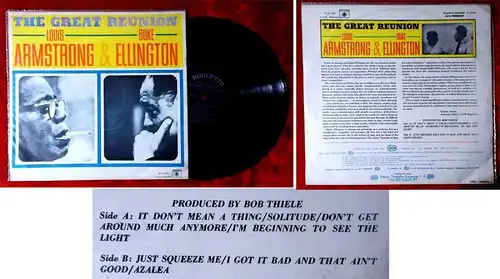 LP Louis Armstrong & Duke Ellington: The Great Reunion (Roulette R 52103)Ecuador