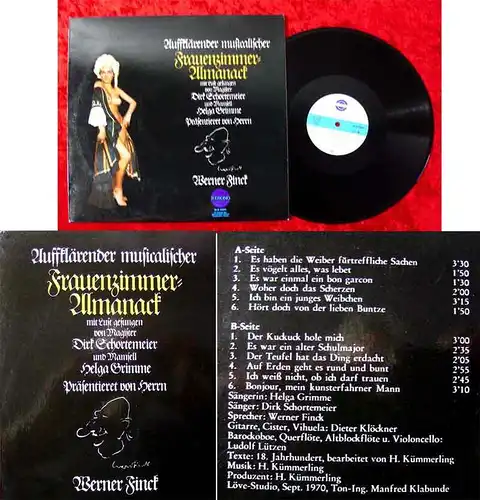 LP Werner Finck Dirk Schortemeier Helga Grimme: Frauenzimmer Almanach (1970)