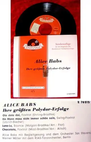 EP Alice Babs: Ihre größten Polydor Erfolge