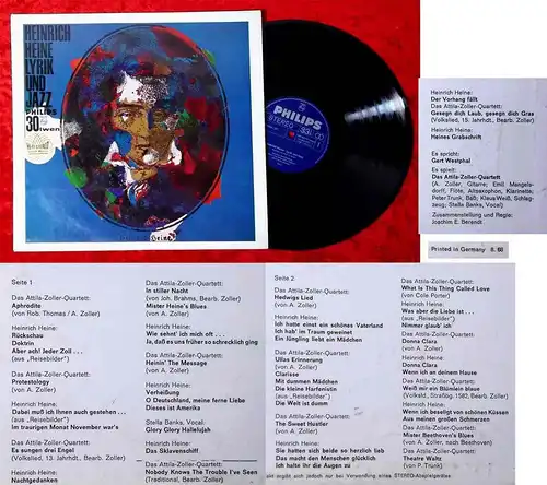LP Lyrik und Jazz Heinrich Heine - Attila Zoller (Philips Twen Serie 840 479 PY)