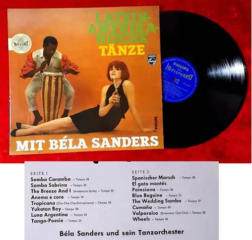 LP Bela Sanders: Lateinamerikanische Tänze (Philips 840 466 PY Stereo) D 1964