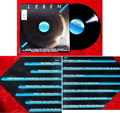 LP Leben (Teldec 625390 BK) D 1982 feat Udo Lindenberg Peter Maffay Udo Jürgens