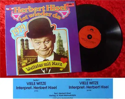 LP Herbert Hisel ist wieder da Weltstar mit Herz (Polydor) D 1979