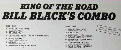 LP Bill Black´s Combo: King Of The Road (HI SHI 32036) US 1967