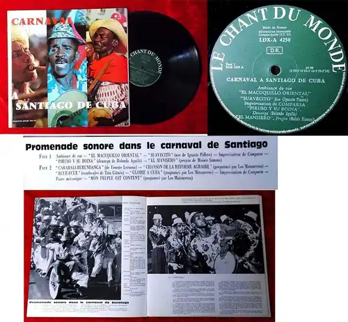 LP Le Carneval de Santiago de Cuba (Le Chant de Monde LDX 4250) F