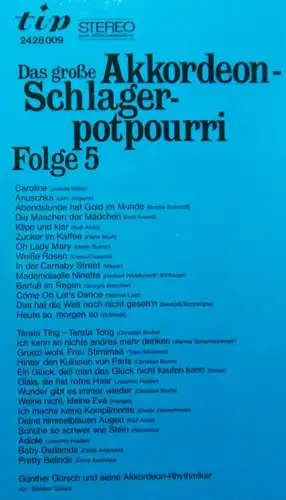 LP Günther Gürsch: Akkordeon Schlagerpotpourri Folge 5 (Tip 2428 009) D 1969