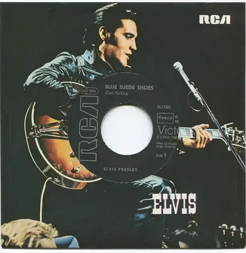 Single Elvis Presley: Blue Suede Shoes / Tutti Frutti (RCA 26.11002) D 1977