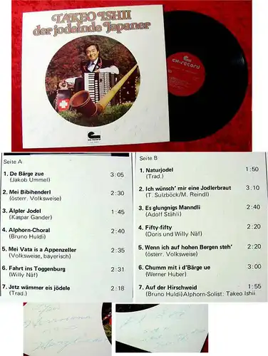 LP Takeo Ishii - der jodelnde Japaner (CN) Signiert 1980