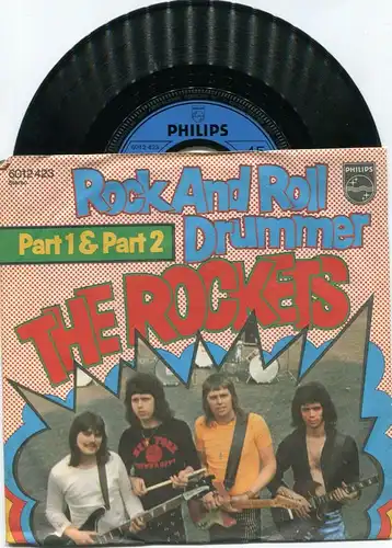 Single Rockets: Rock And Roll Drummer Part 1 & 2 (Philips 6012 423) D 1973