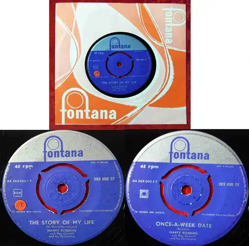 Single Marty Robbins & Ray Conniff: The Story of my Life (Fontana 263 000 TF) NL