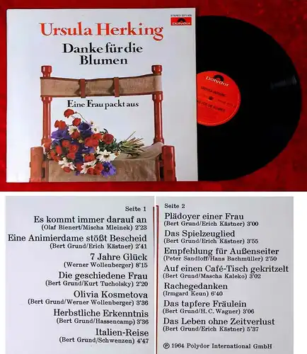 LP Ursula Herking: Danke für die Blumen - Eine Frau packt aus (Polydor 2371 428)