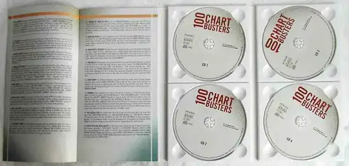 4CD Set 100 Chart Busters - Legendary Hits & Artists w/ 32 page Booklet