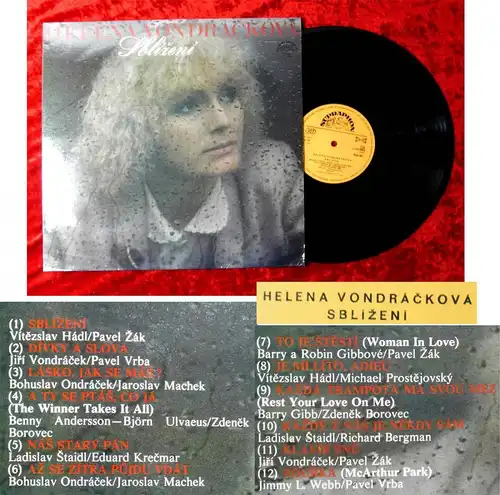 LP Helena Vondrackova: Sblizeni (Supraphon 1113 2955 ZA) CSSR 1981