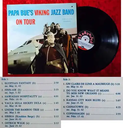 LP Papa Bue´s Viking Jazzband On Tour (Storyville SLP 801) DK