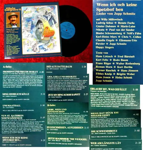 LP Kölsche Evergreens 15 - Lieder von Jupp Schmitz (F 670 254) D 1988