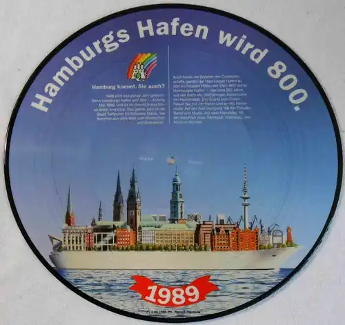 LP Picture Disc Hamburgs Hafen wird 800 - 1989 - mit Freddy Quinn Heidi Kabel...
